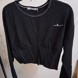 ByEgreis Corset Black Long Sleeve Top